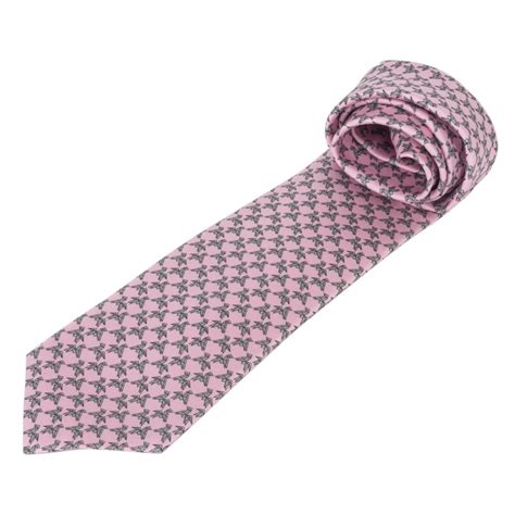 hermes origami horse tie|Hermes Tie Origami Horse Rose / Gris Silk Twillbi .